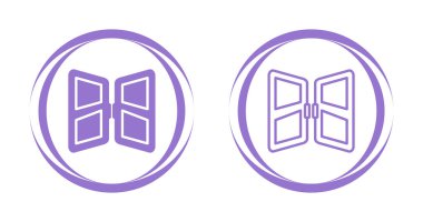 Pencere Çizgisi Simgesini Aç. Doğrusal Biçimdeki Vektör Sembolü veya Logo Elementi