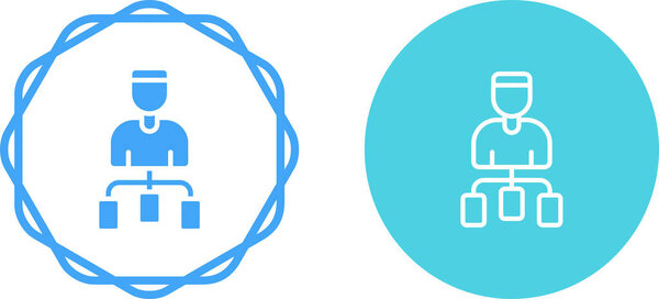 Векторное представление стильного аватара для веб-приложений.