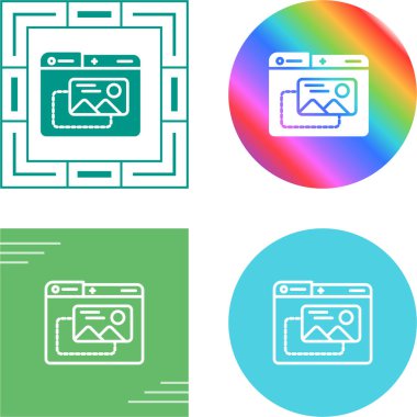 Beyaz arkaplanda dağ manzaralı bilgisayar dizinleri 