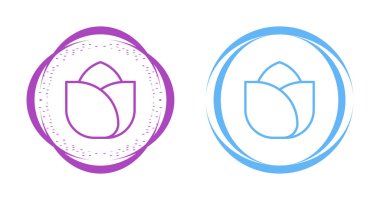 Beyaz arkaplanda çiçek simgeleri kümesi, vektör illüstrasyonu