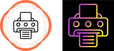 Yazıcı simgesi beyaz arkaplanda izole edildi