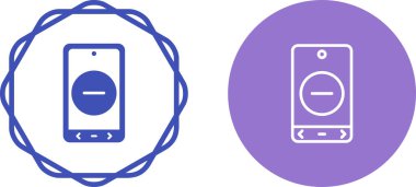 satır akıllı telefon simgesi beyaz arkaplanda izole edildi. 