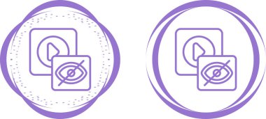 Gizli video simgelerini gösteren mor ana hatlı simgeler