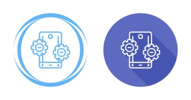 Beyaz arkaplandaki simgeyi özelleştir. Ayarlar imzası. Vites sembolü. Vektör illüstrasyonu