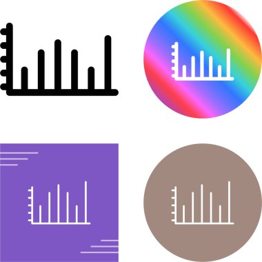 Finans grafik simgesi. İş çizelgesi. Beyaz arkaplanda grafik işareti