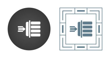 Margin web simgesi vektör illüstrasyonu