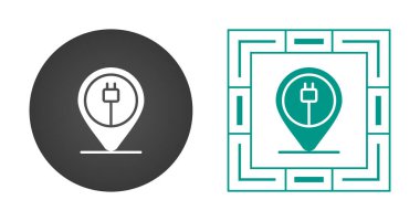 Konum veya harita simgesi simgesi. vektör illüstrasyonu