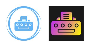 Yazıcı simgesi beyaz arkaplanda izole edildi