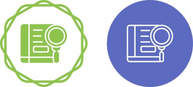 Belge simgesi ile çizgi büyüteci ayarla