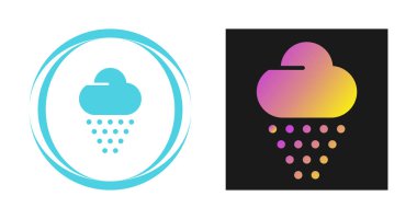Yağmur bulutu simgeleri ayarlandı, vektör illüstrasyonu 
