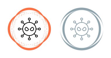 Virüs simgeleri beyaz arkaplanda izole edildi