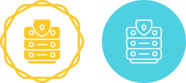 Birçok amaç için sunucu simgesi vektör çizim logo şablonu. Beyaz arkaplanda izole.