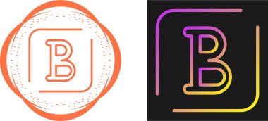 ilk logo b harfi tasarım şablonu, vektör illüstrasyonu 