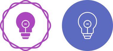 Ampul simgeleri ayarlandı. Web simgeleri basit resimleme