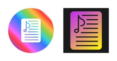müzik listesi simgesi seti, vektör illüstrasyonu
