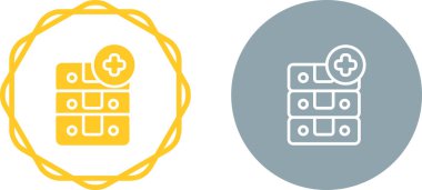 Beyaz arkaplanda ekleme sunucuları kümesi, vektör illüstrasyonu