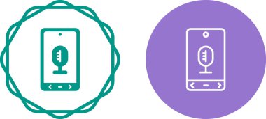 Beyaz arkaplanda akıllı telefon simgesi. İzole vektör illüstrasyonu 