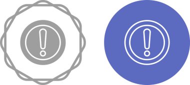 Ünlem işaretli renkli simgeler dizisi