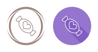 Basit Şeker Kalpleri simgeleri beyaz arkaplanda izole edildi. Vektör illüstrasyonu