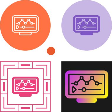 Satır bilgisayar ağı simgesini renk arkaplanında izole et. PC ağ teknolojisi. küresel internet bağlantısı. vektör.