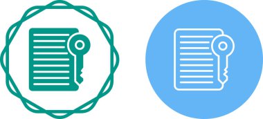 anahtar simgeleri olan belge ayarlandı. Erişilebilirlik kavramı, vektör illüstrasyonu