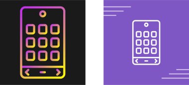 akıllı telefon simgeleri ayarlandı, vektör illüstrasyonu basit tasarım