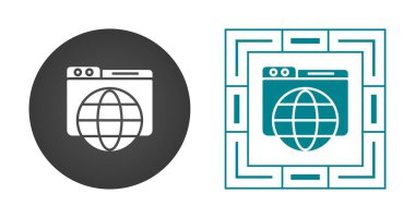 Web tarayıcı simgeleri ayarlandı, vektör illüstrasyonu