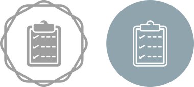 Kontrol listesi simgeleri ayarlandı. Web basit illüstrasyonu