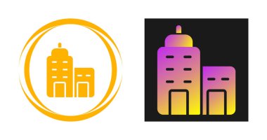 Binalar ikon vektör illüstrasyon tasarımı