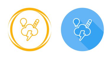 Beyin Fırtınası Web simgesi vektör çizimi