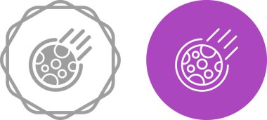 Meteor simgeleri ayarlandı, vektör illüstrasyonu