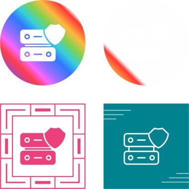 Taslak simgeleri. Güvenlik Kalkanlı Düz Düğmeler 