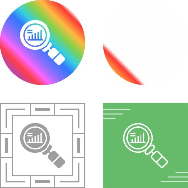 Finans grafik simgesi. İş çizelgesi. Beyaz arkaplanda grafik işareti