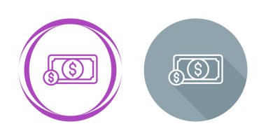 Hat para banknotları beyaz arkaplanda izole simgeleri ayarlayın