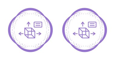 3d küp tasarım simgesi vektör çizimi 