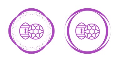 Futbol ve futbol topları vektör illüstrasyonunu simgeler 