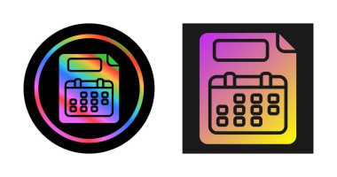 Takvim Icons set, vektör çizim