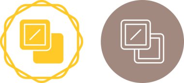 Dairesel renkli arkaplanlar içinde üst üste binen kareler