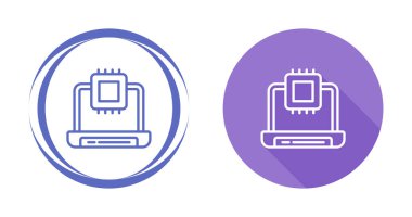 İşlemci teknolojisini gösteren bilgisayar çipi simgeleri