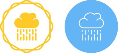 Beyaz arka planda izole edilmiş güneş ve bulut simgesi olan kara bulut. Simgeleri renklendir. vektör