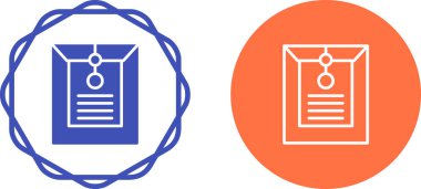 Dairesel arkaplan içeren iki zarf simgesi