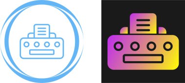 Yazıcı simgesi beyaz arkaplanda izole edildi