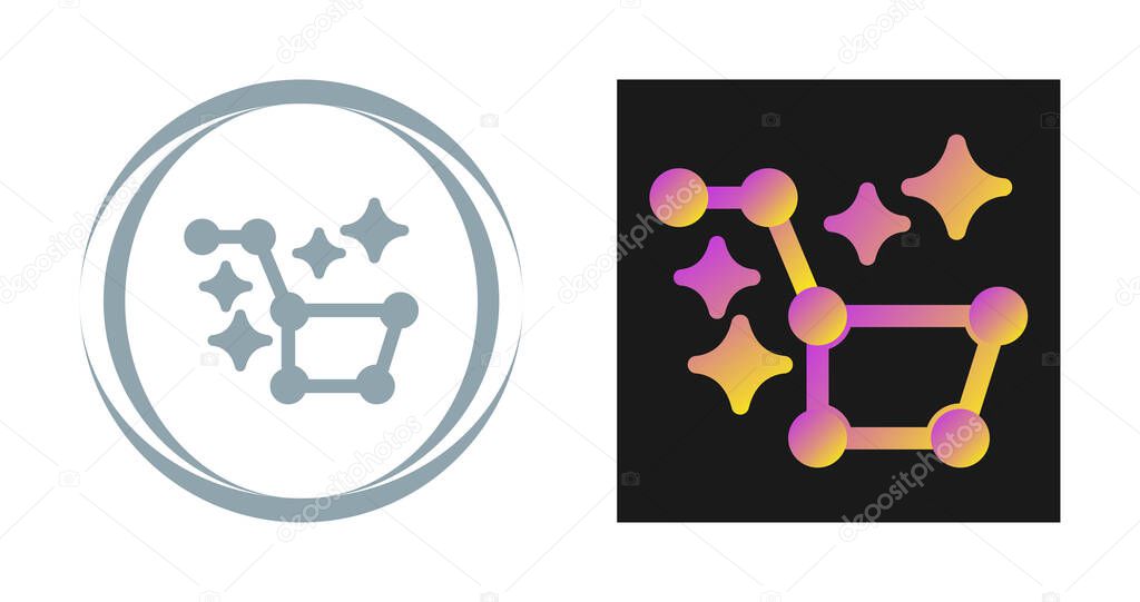 Vector illustration of the Constellation Ursa Major icon on white background