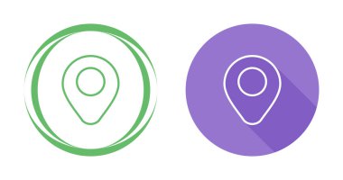 Konum veya harita simgesi simgesi. vektör illüstrasyonu