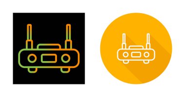 Wi-Fi yönlendiricileri simgeleri web basit illüstrasyon