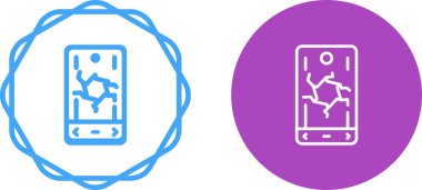 Beyaz arkaplanda modern akıllı telefon simgesi izole edildi. Vektör illüstrasyonu 