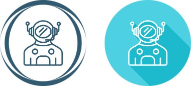 astronot web simgesi vektör illüstrasyonu