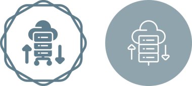 Web Sunucusu simgeleri vektör illüstrasyonunu ayarla 