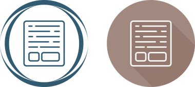 belge web simgesi vektör illüstrasyonu