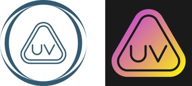 Ultraviyole ışınları simgesi vektör çizimi 